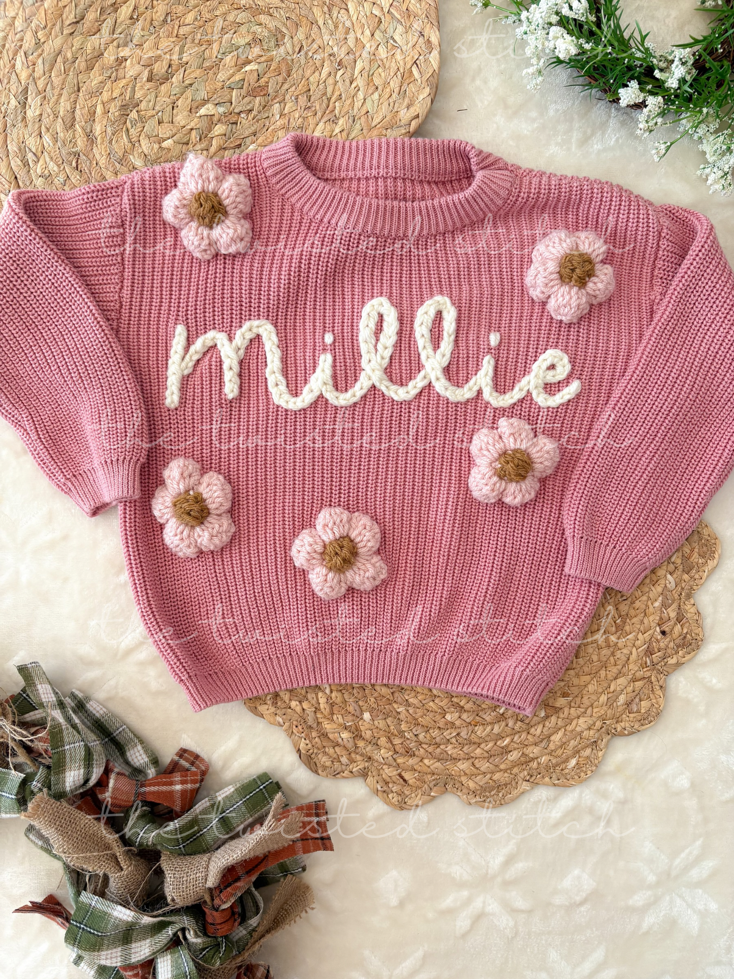 Oversized Embroidered Sweater (Sizes 6-12)