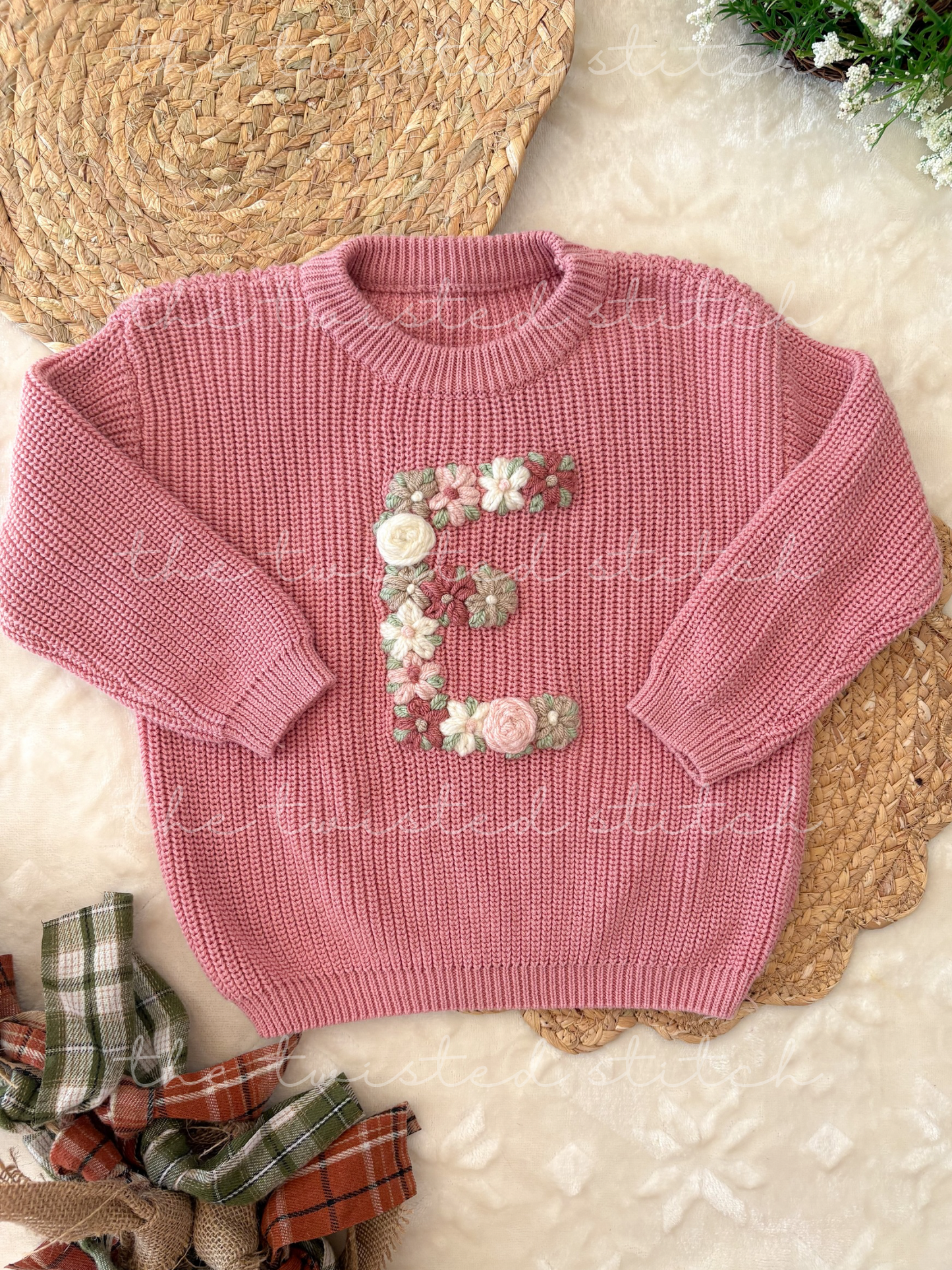 Oversized Embroidered Sweater (Sizes 6-12)