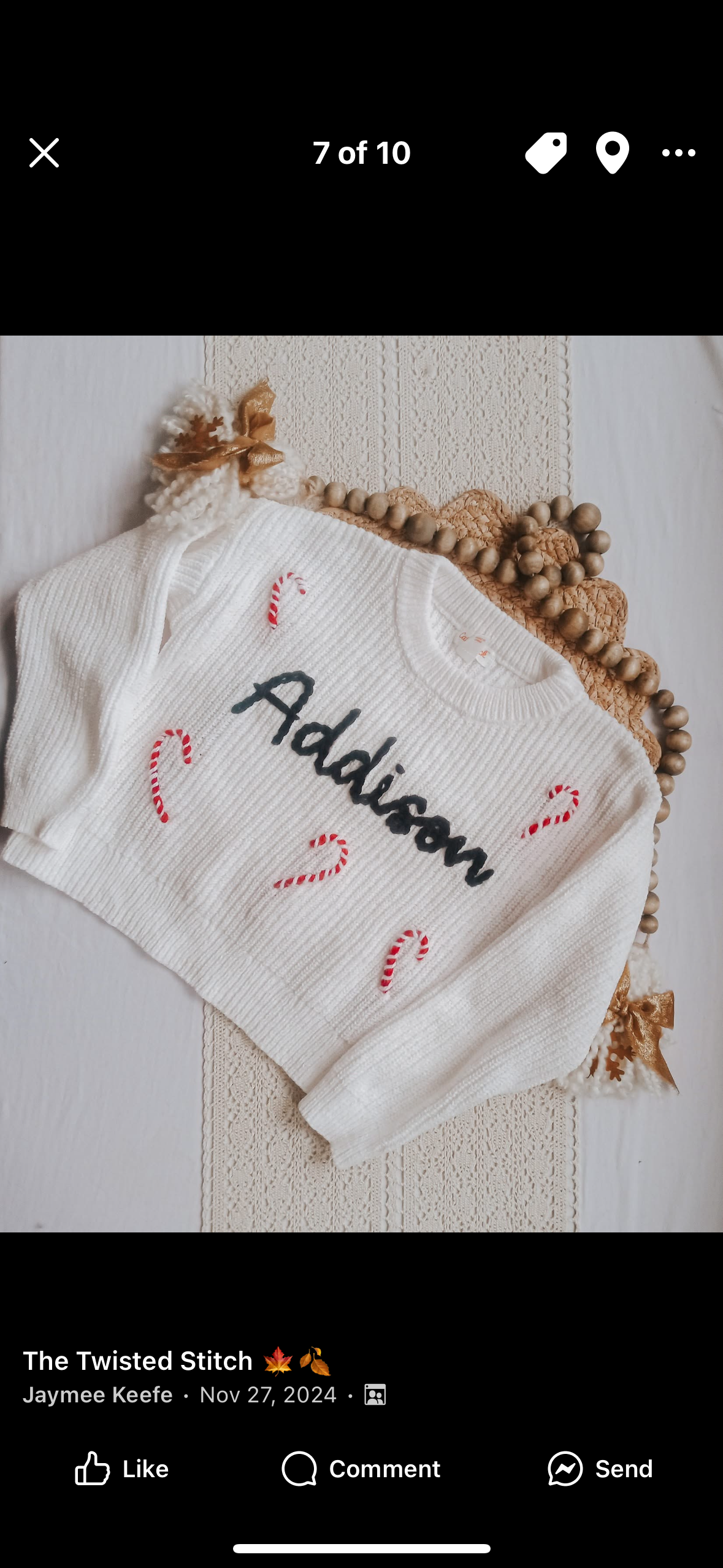 Christmas Oversized Embroidered Sweater