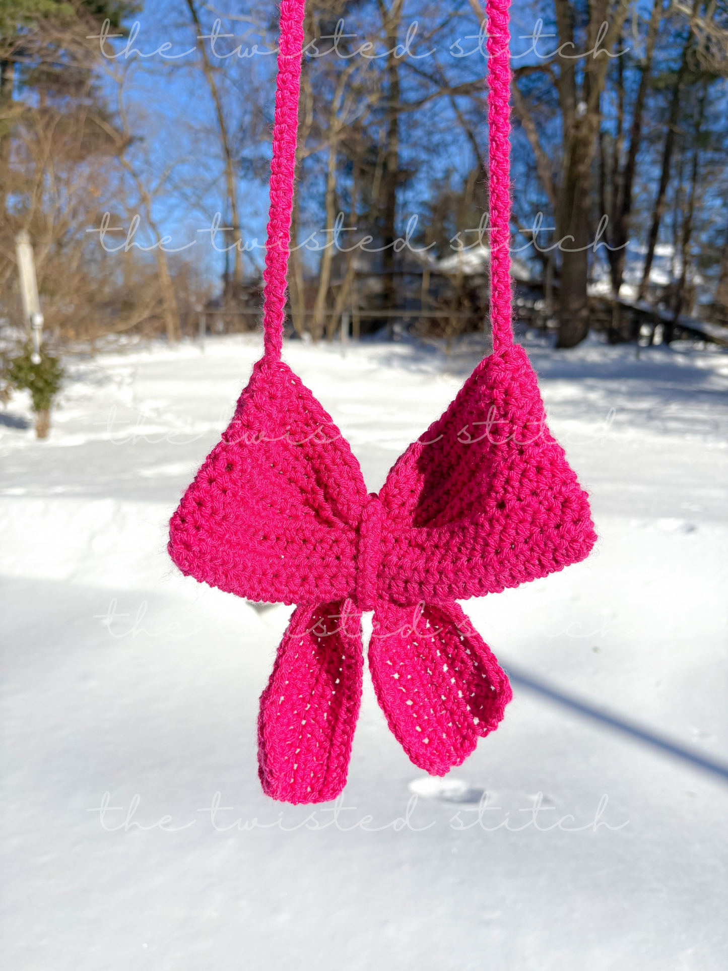 RTS Hot Pink Bow Purse - read description