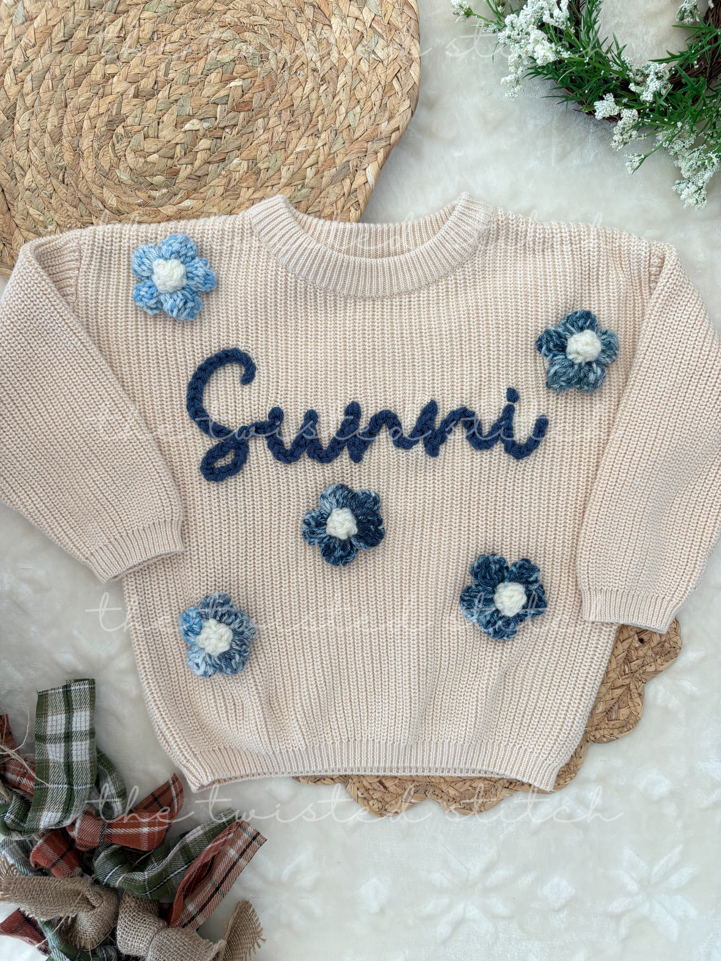 Oversized Embroidered Sweater (Sizes 6-12)