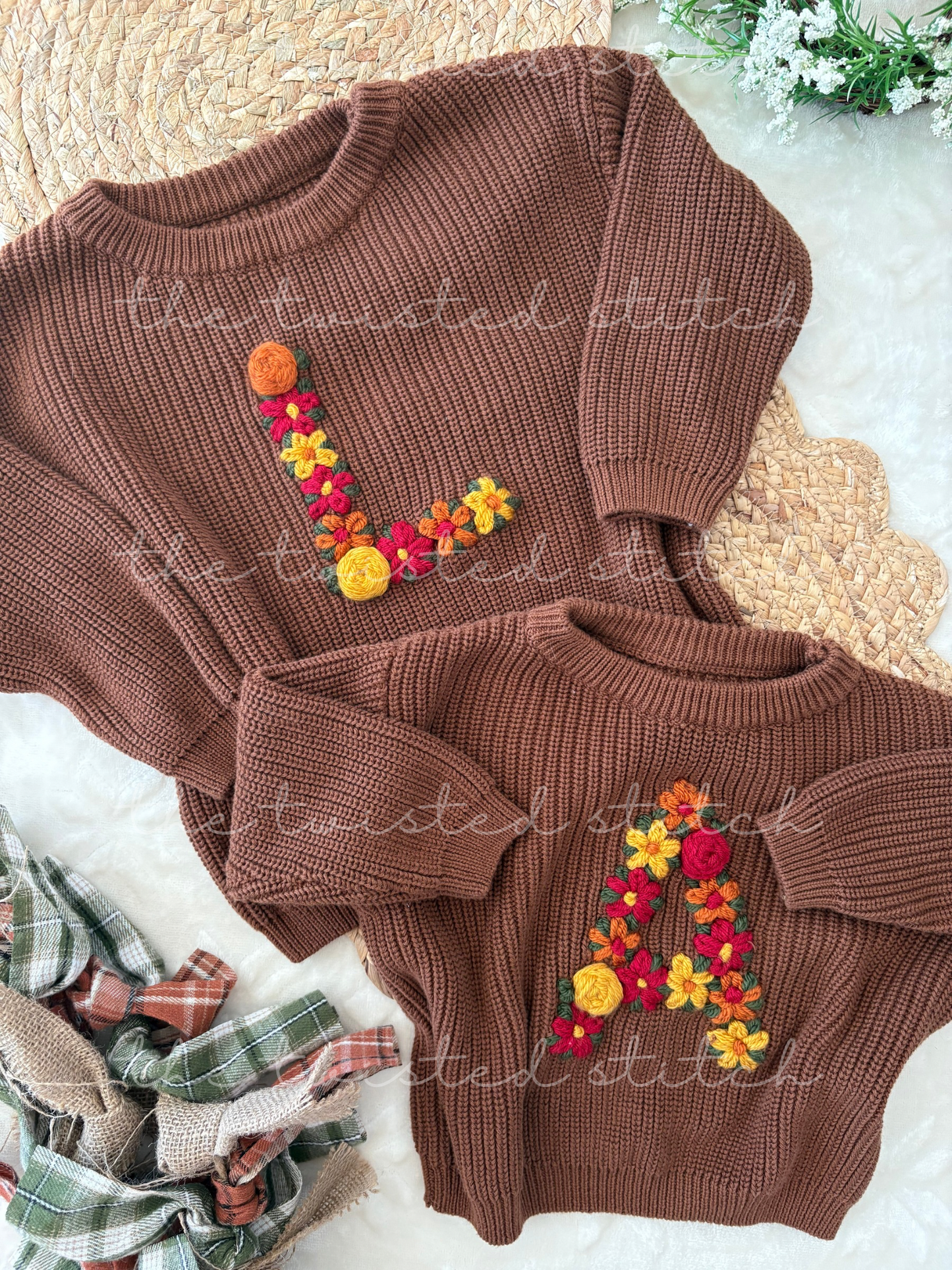 Oversized Embroidered Sweater (Sizes 6-12)