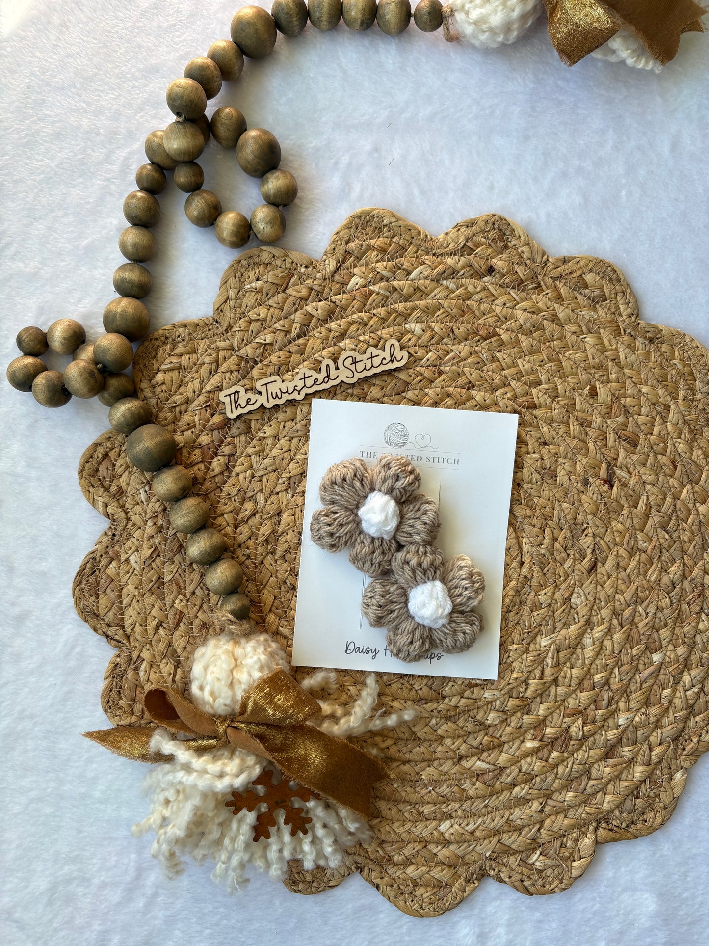 Fall Vibes Daisy Clips (Set of 2)