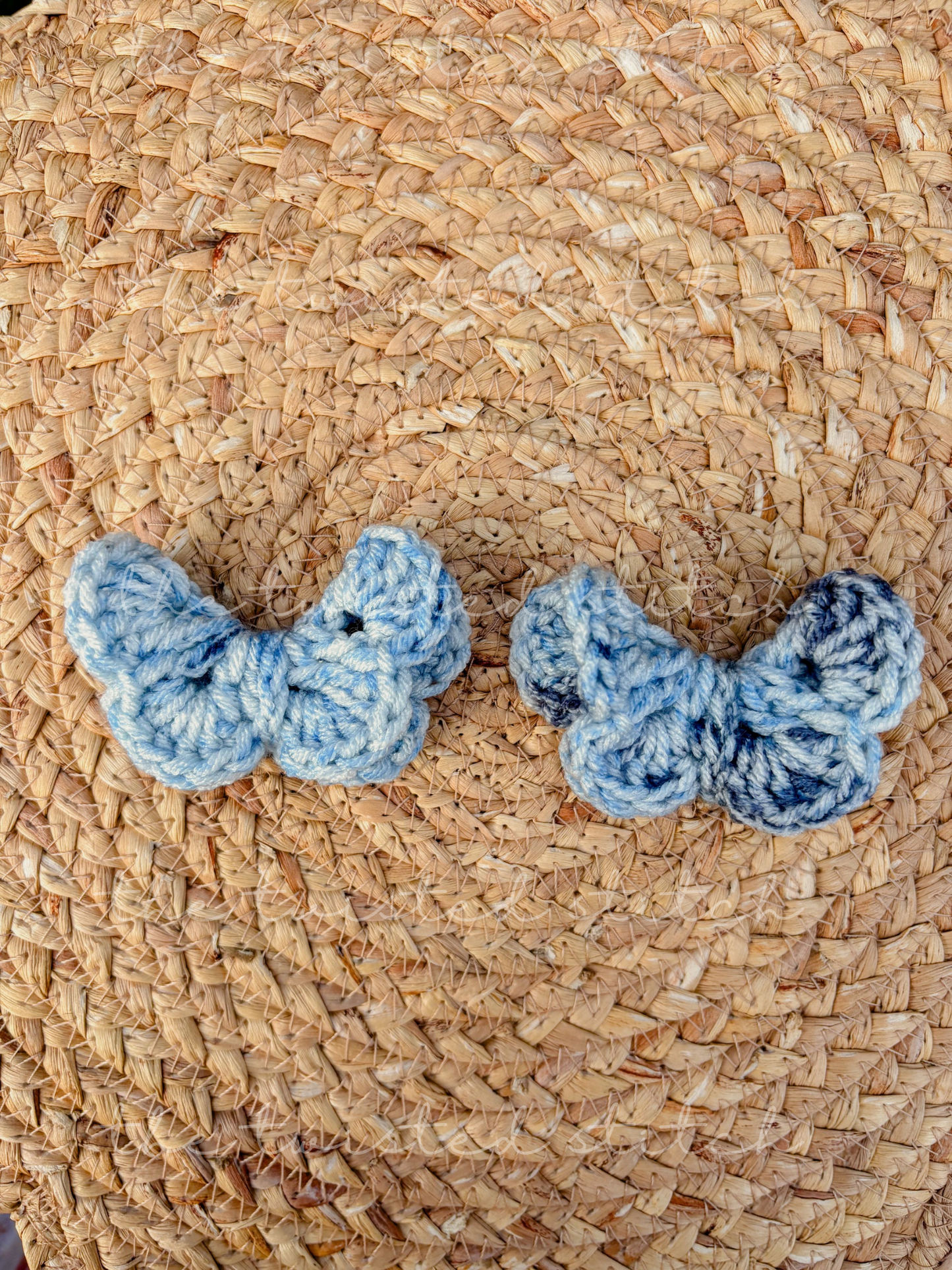 Denim Blues Butterfly Clips
