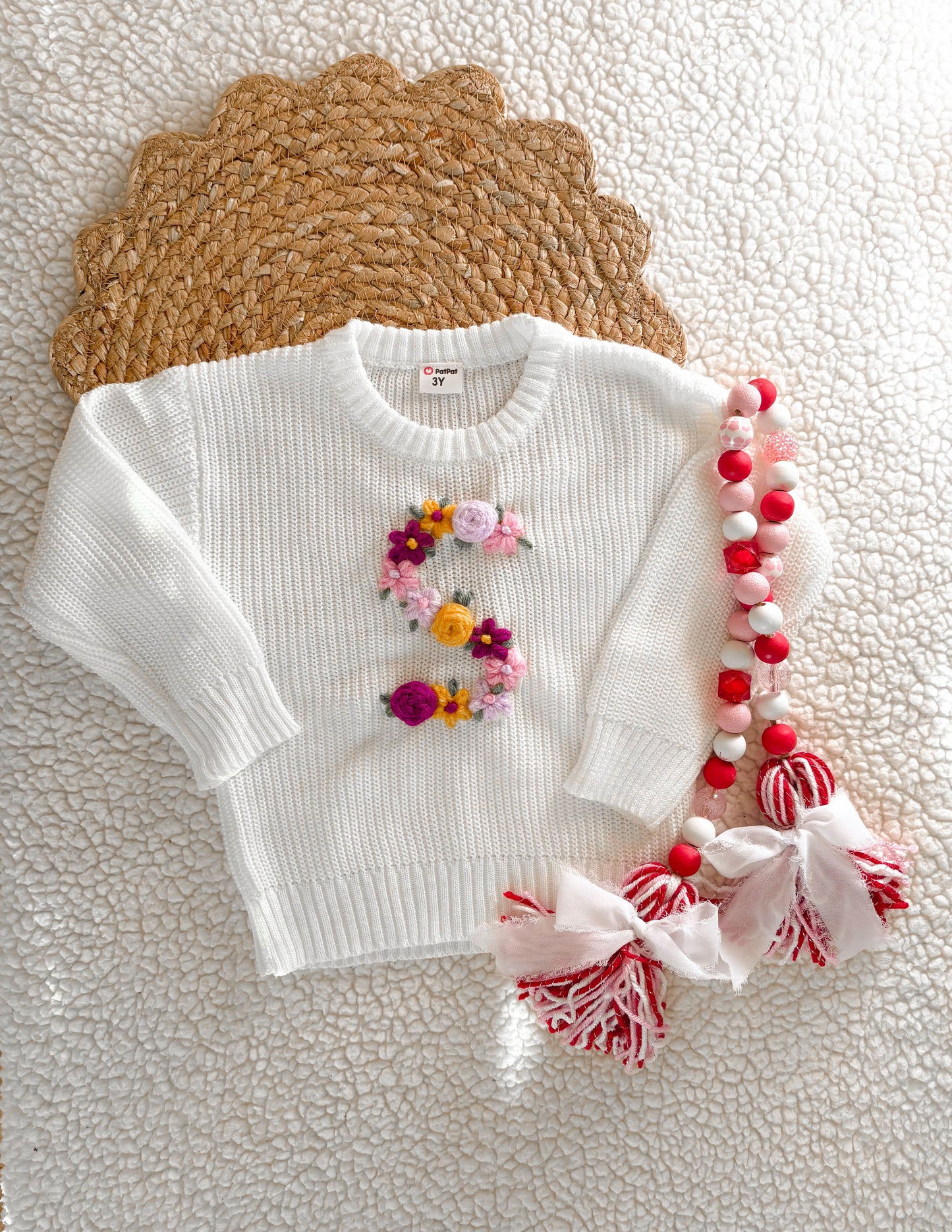 Embroidered Sweater Romper