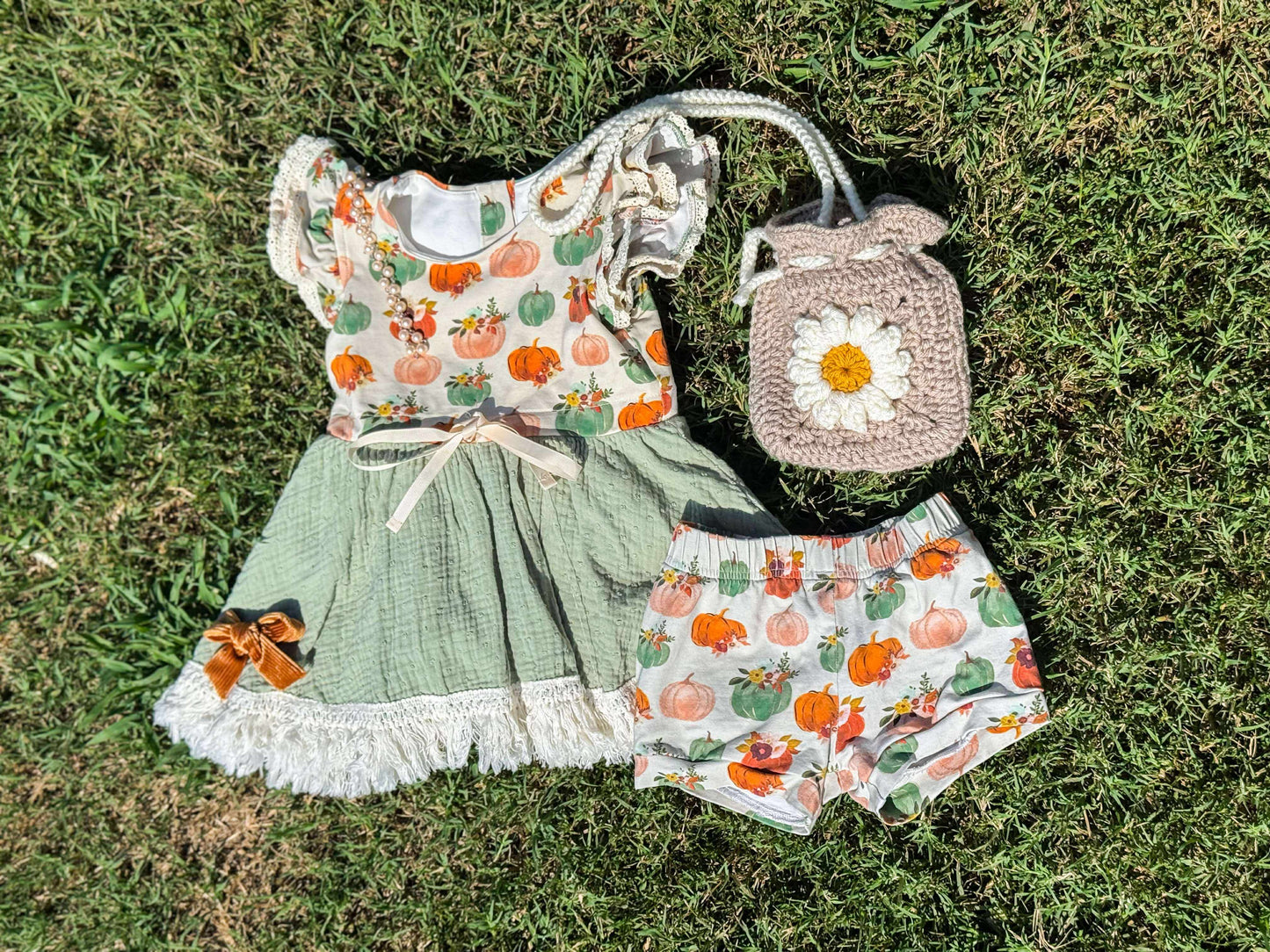 Fall Vibes Daisy Pouch Purse