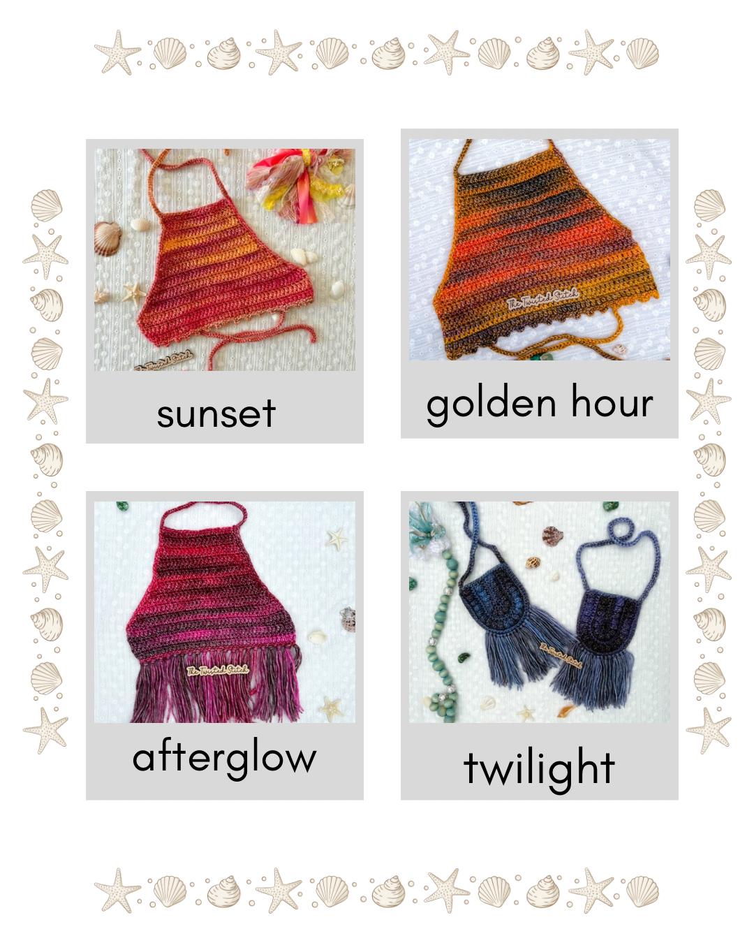 Sunset Beach Scalloped Boho Bag