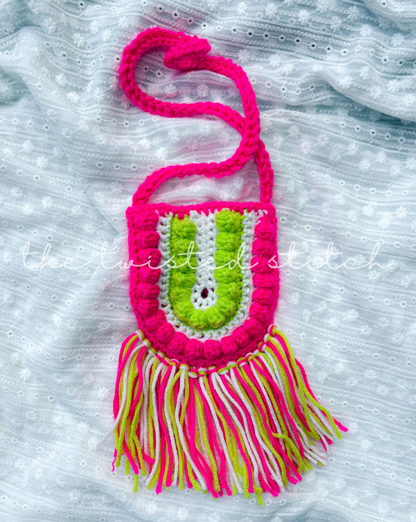 Neon Multicolor Boho Fringe Purse
