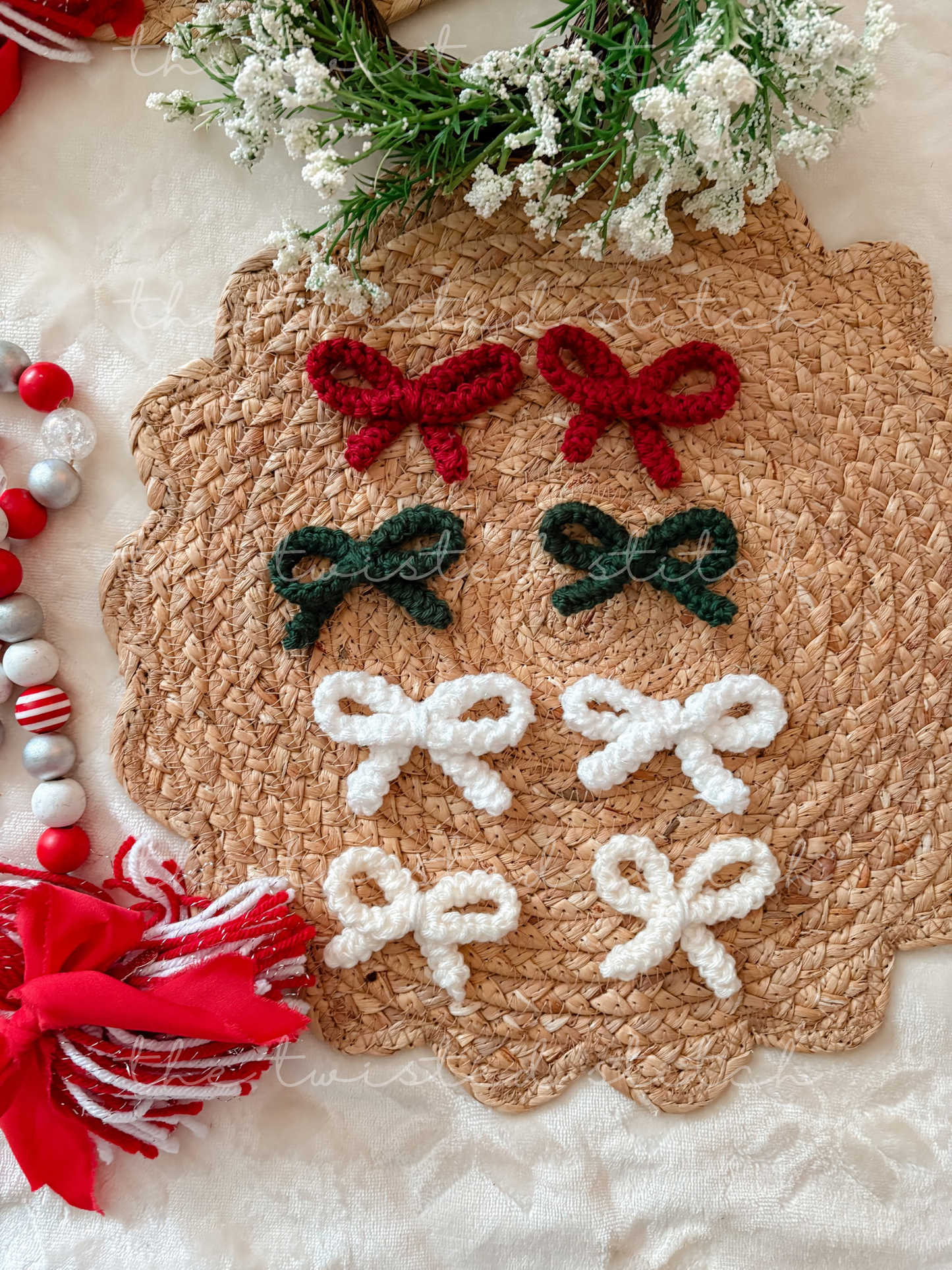 Christmas 3” Piggy Bows (Set of 2)