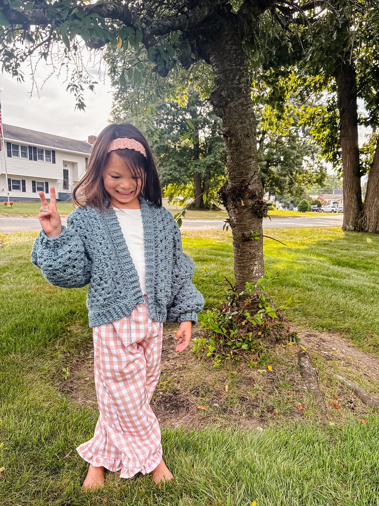 Kids Crochet Cardigan - 1/2y - 12/13y