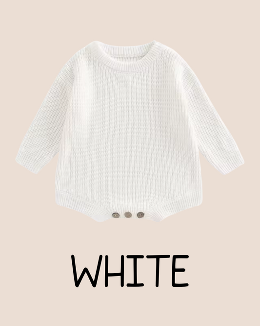 Embroidered Sweater Romper