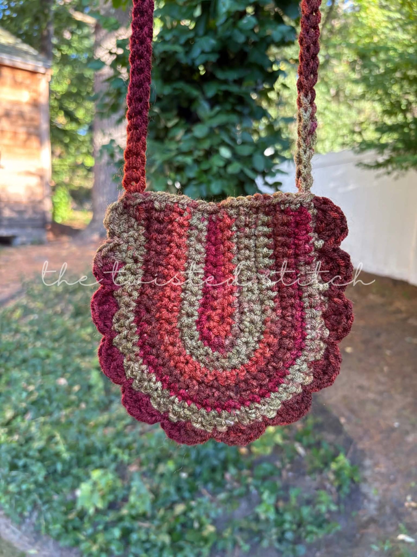 Fall Pop Up Boho Scalloped Purse