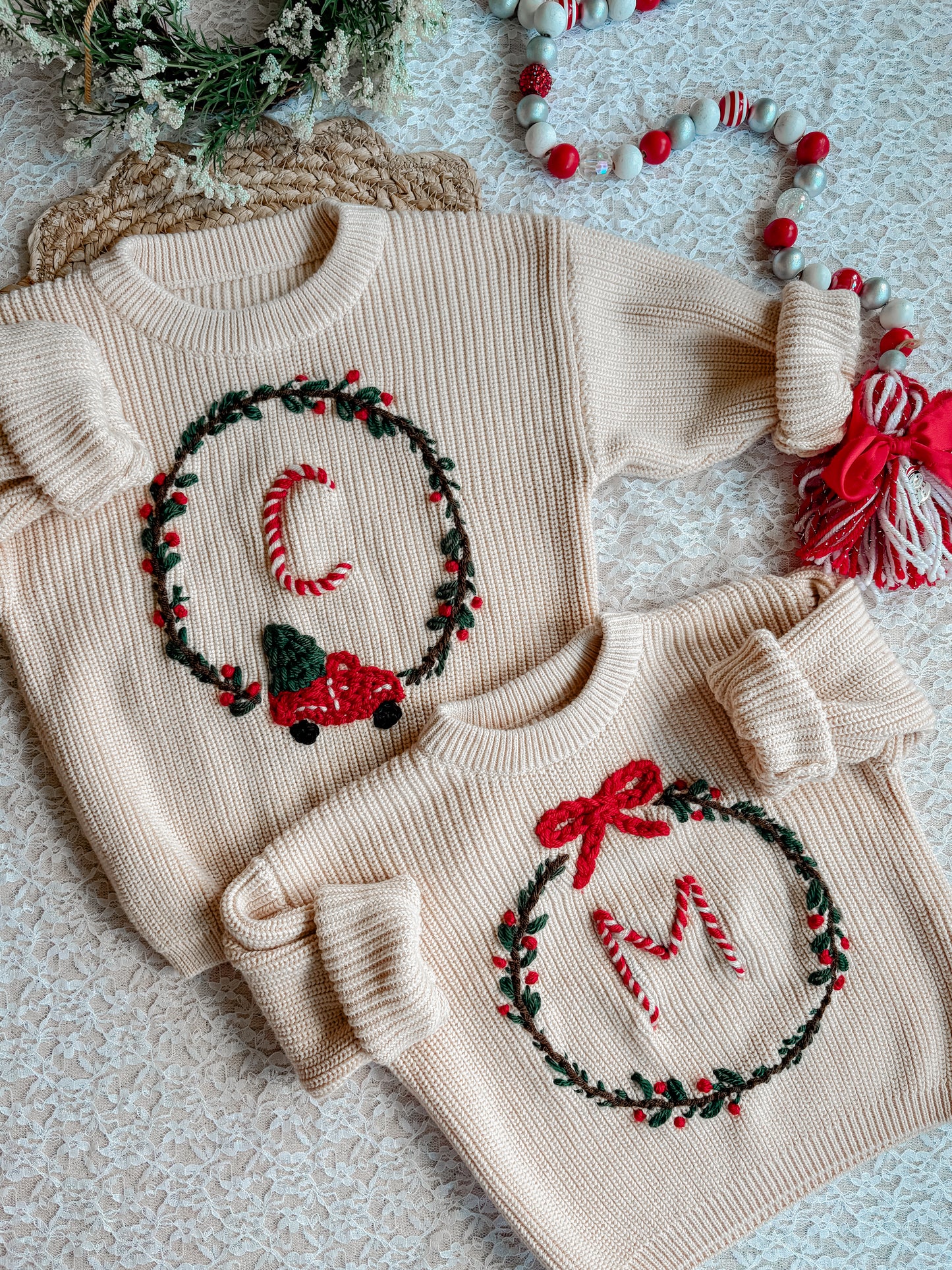 Christmas Oversized Embroidered Sweater