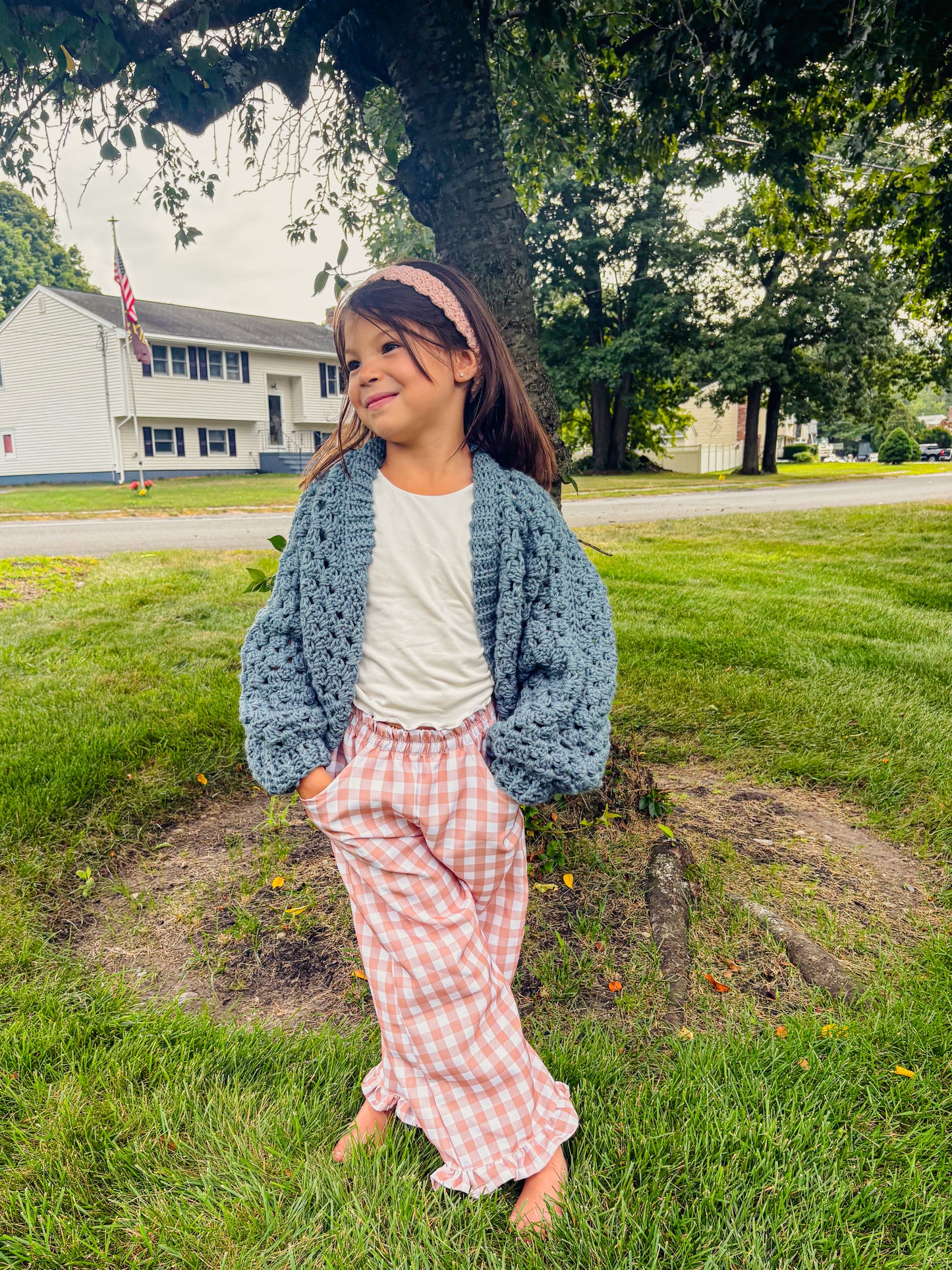 Kids Crochet Cardigan - 1/2y - 12/13y