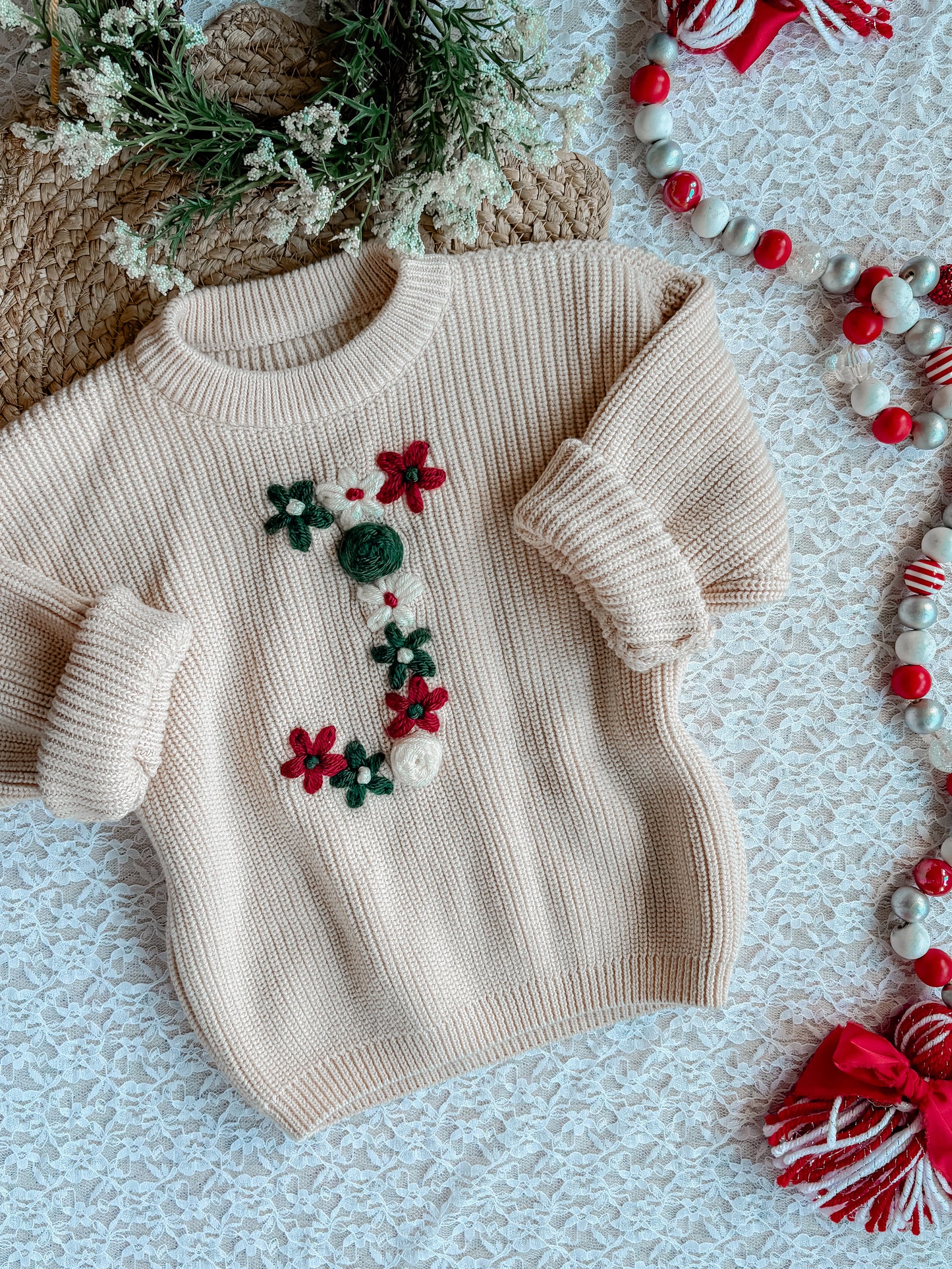 Christmas Oversized Embroidered Sweater