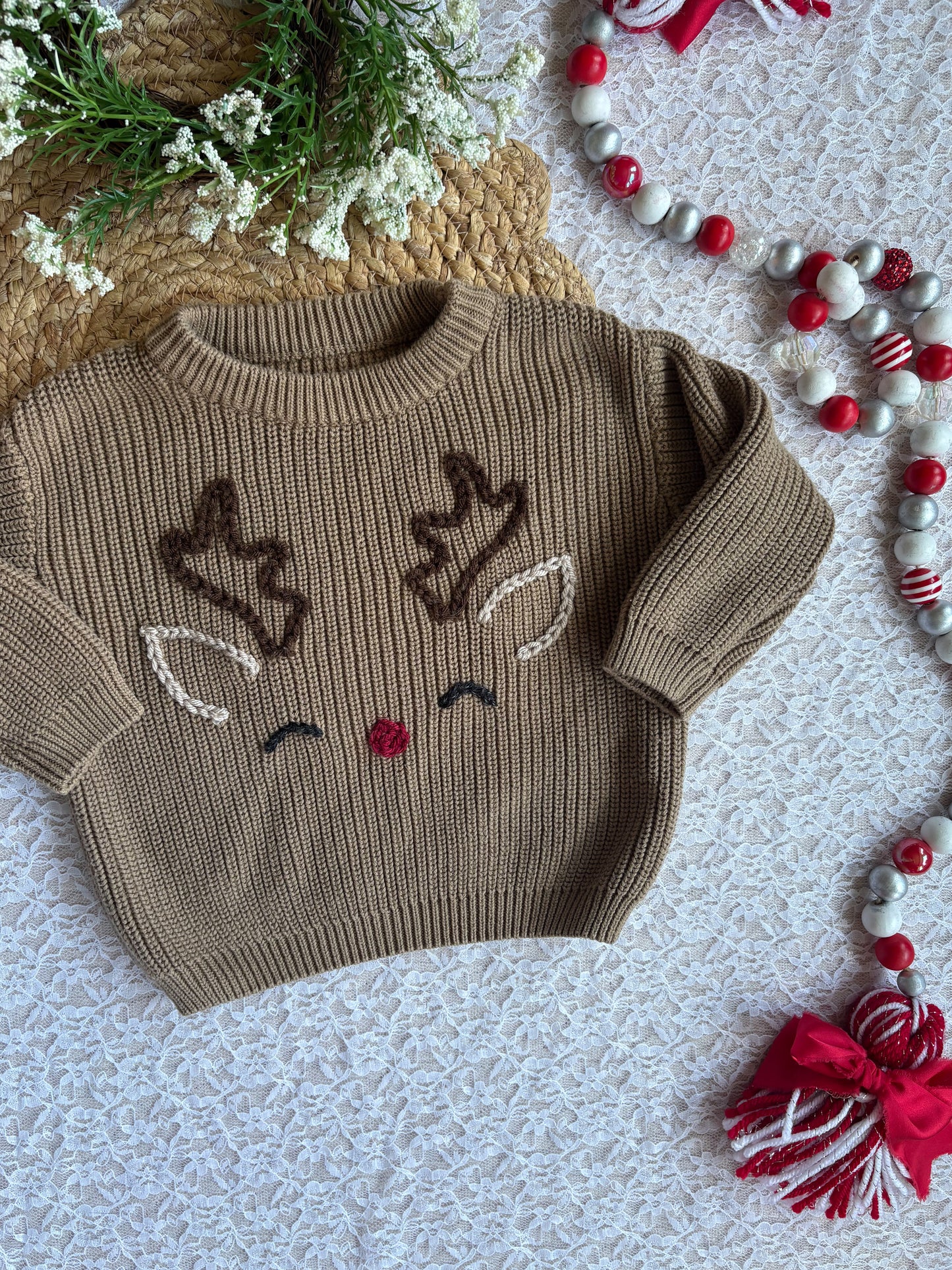 Christmas Oversized Embroidered Sweater