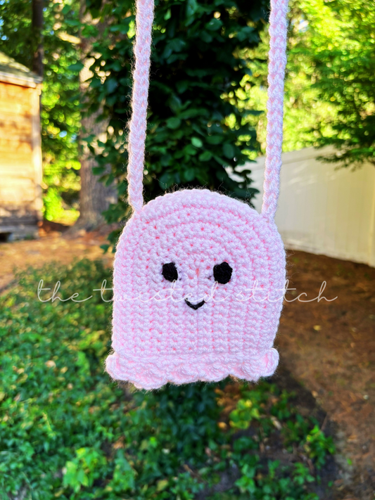 Light Pink Ghost Purse (Leave note if you would like a bow added)