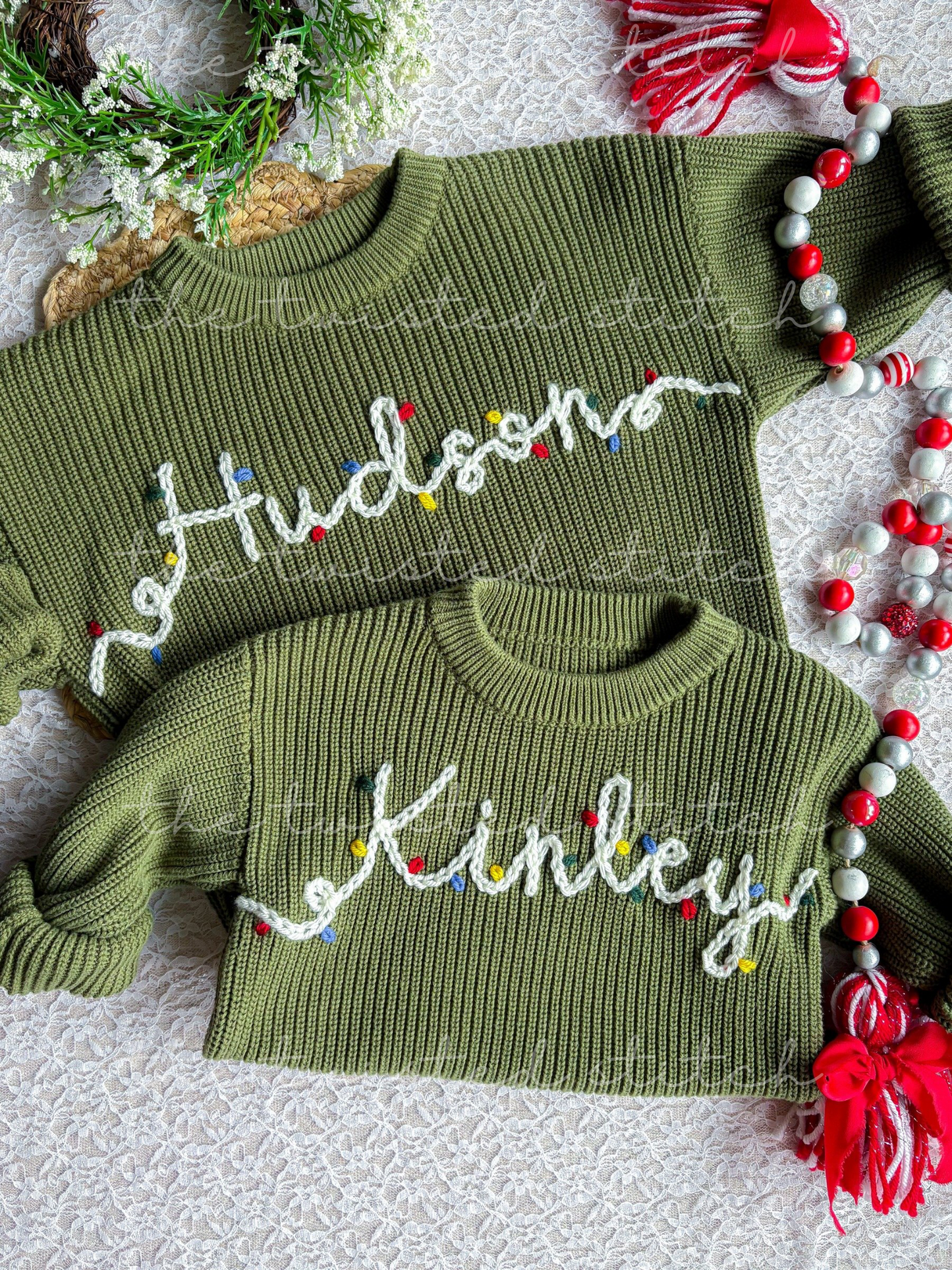 Christmas Oversized Embroidered Sweater