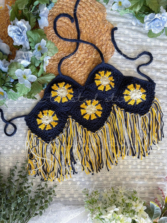 RTS 3-4 Granny Square Top