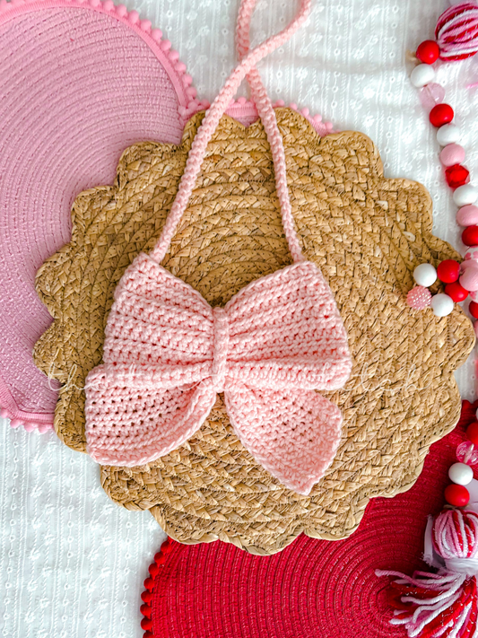 Soft Pink Bow Purse