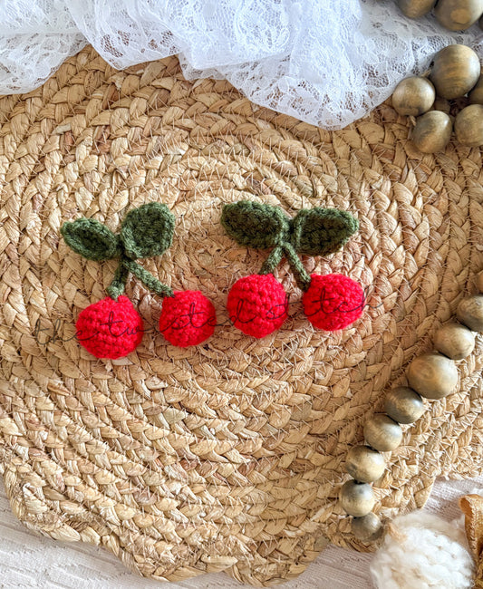 Cherry Hair Clips - Set of 2