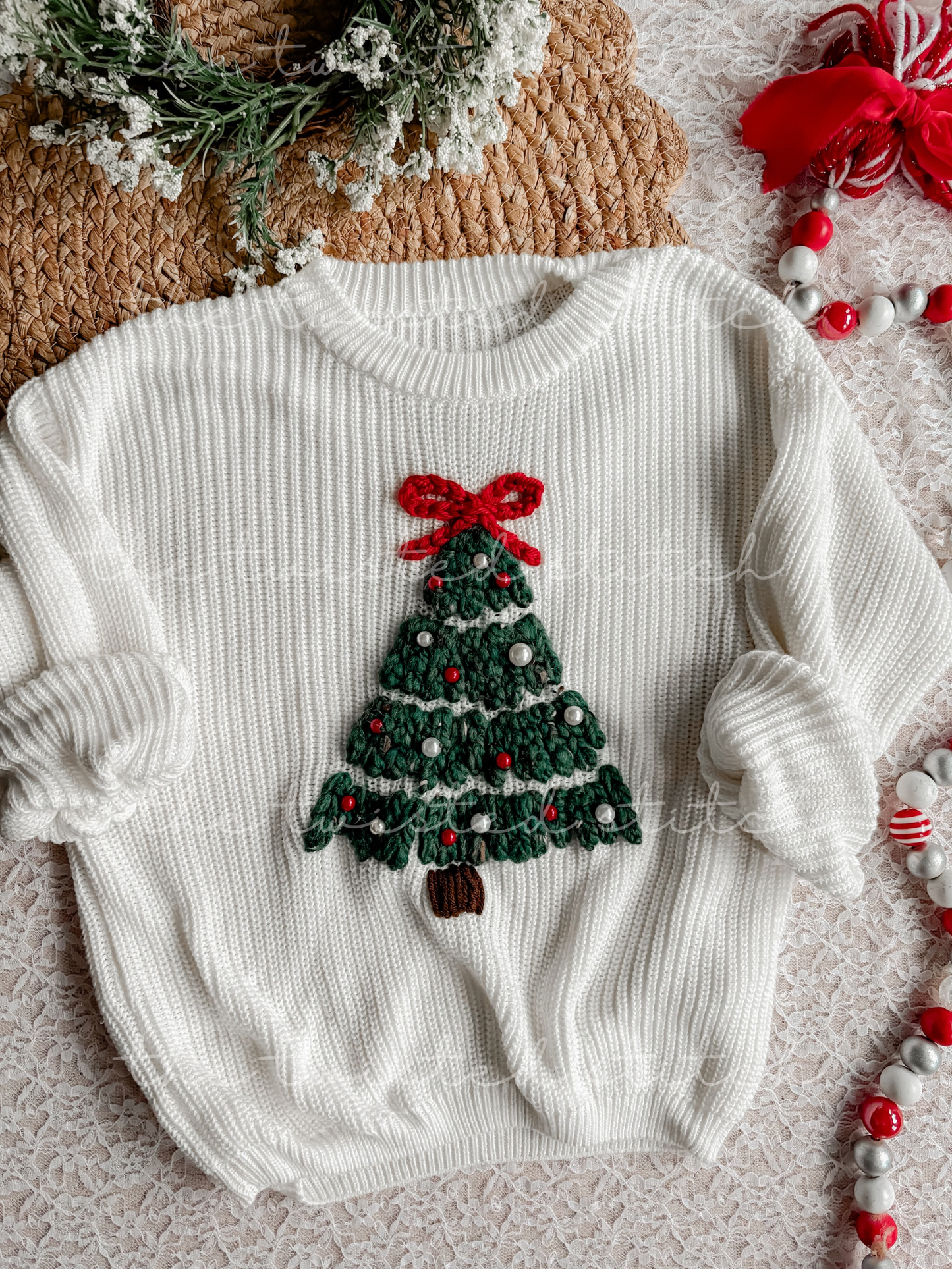 Christmas Oversized Embroidered Sweater