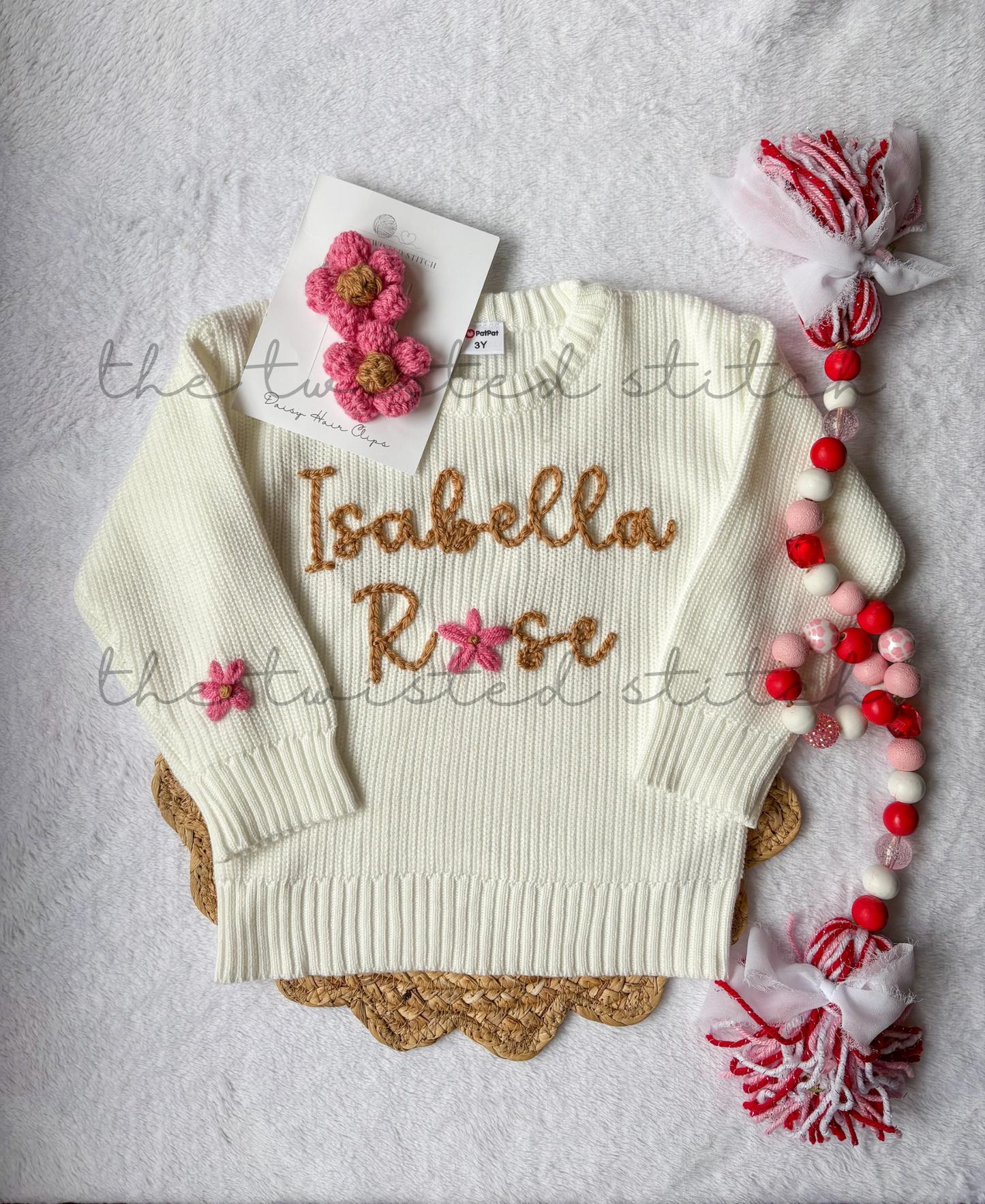 Simple Name Embroidered Sweater - 10-15 BD TAT